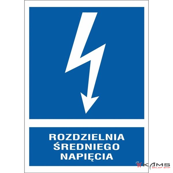 ZZ-16EIA - Znak elektryczny Rozdzielnia średniego napięcia. - 210x297-74X105