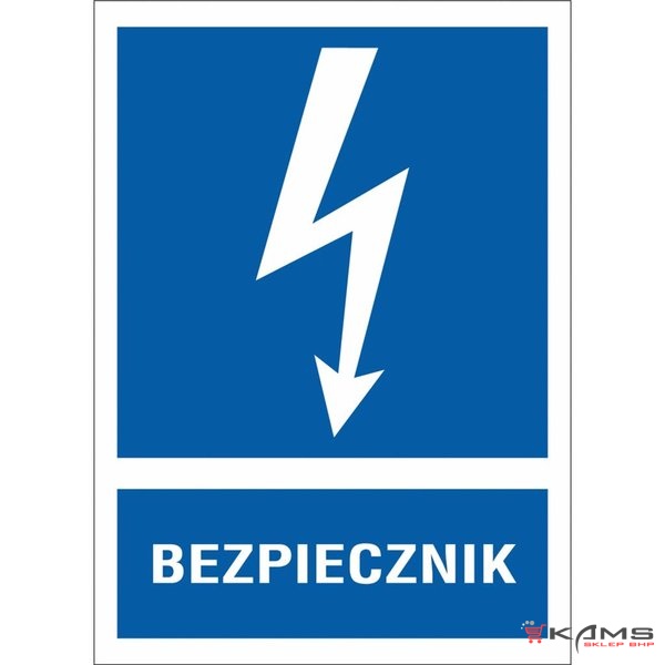 ZZ-19EIA - Znak elektryczny Bezpiecznik. - 210x297-105X148