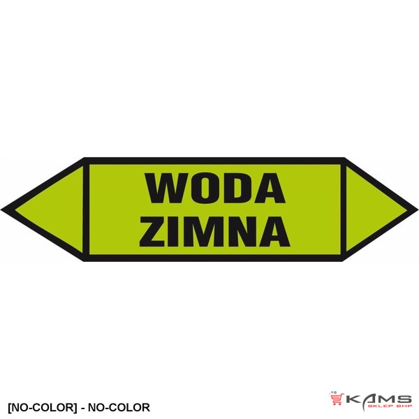 ZZ-1K15 - Oznakowanie rurociągów Woda zimna - 25x75-40x120