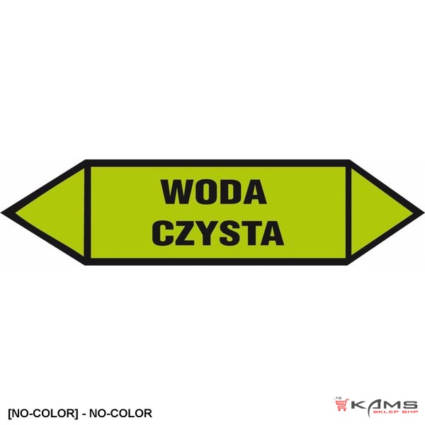 ZZ-1K20 - Oznakowanie rurociągów Woda czysta - 40x120-25x75