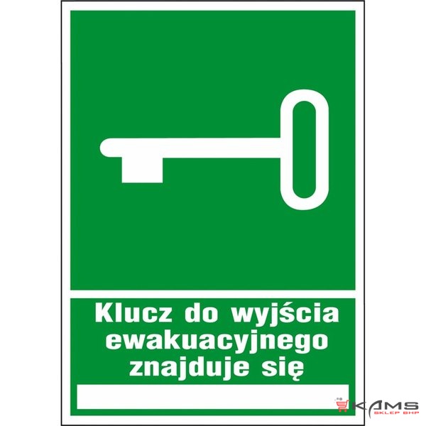 ZZ-22E - Znak ewakuacyjny Klucz do wyjścia ewakuacyjnego - 150x205-200x300