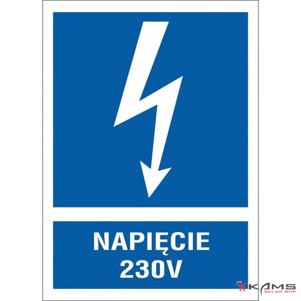 ZZ-22EIA - Znak elektryczny Napięcie 230V. - 74X105-210x297