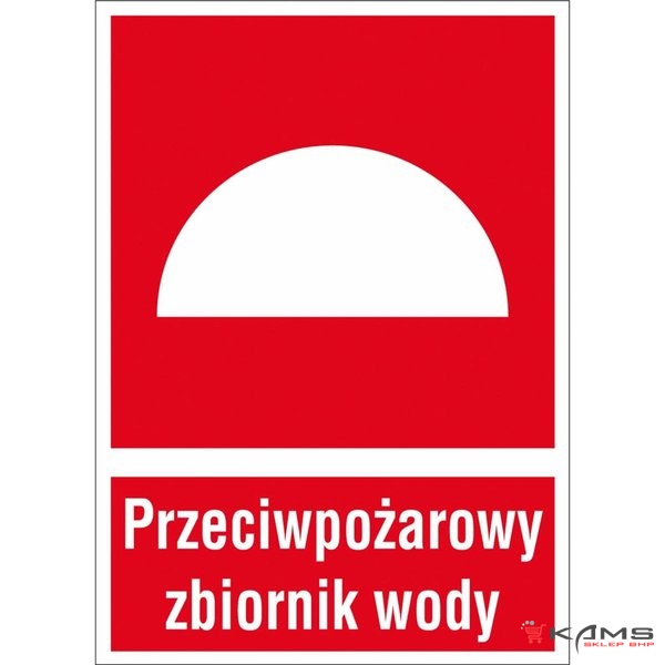 ZZ-22P - Znak ochrony PPOŻ Przeciwpożarowy zbiornik wody - 150x205-200x300