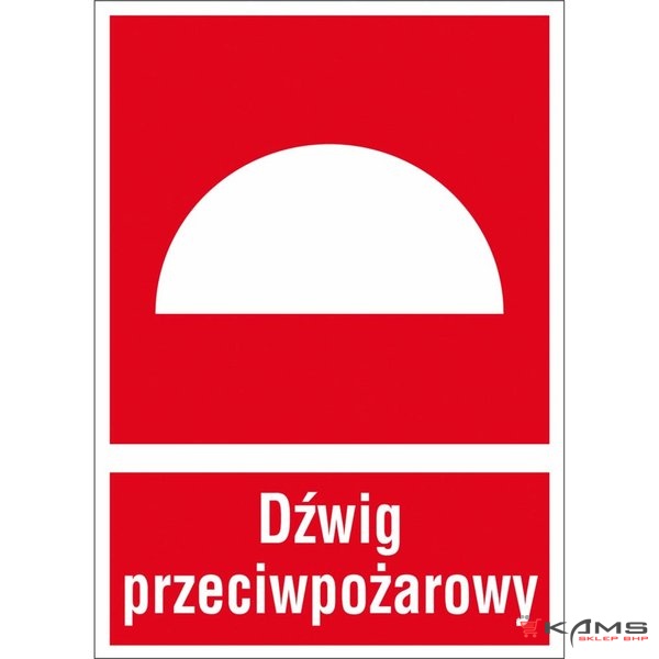 ZZ-24P - Znak ochrony PPOŻ Dźwig przeciwpożarowy - 200x300-150x205