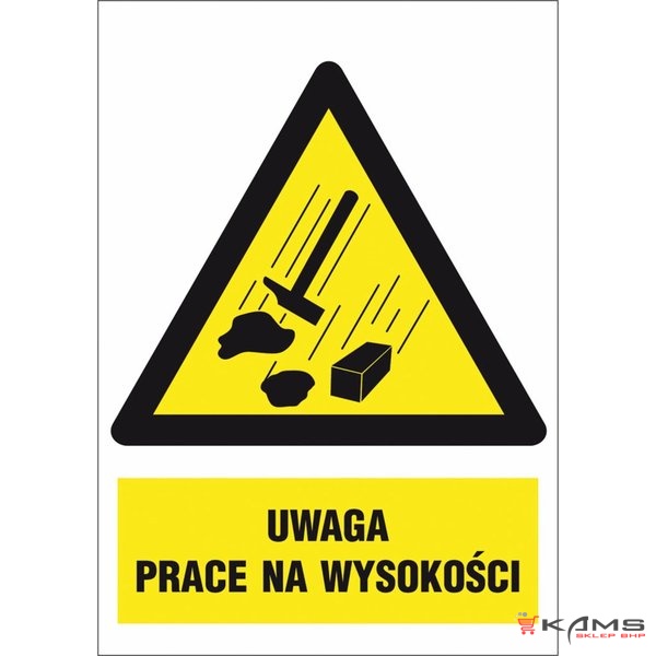 ZZ-27O-1 - Znak BHP Uwaga! Prace na wysokości - 220x300