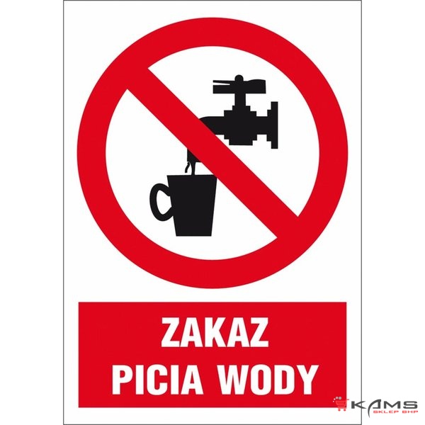 ZZ-3Z-1 - Znak BHP Zakaz picia wody - 220x300