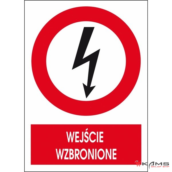 ZZ-5EZA - Znak elektryczny Wejście wzbronione. - 105X148-148X210