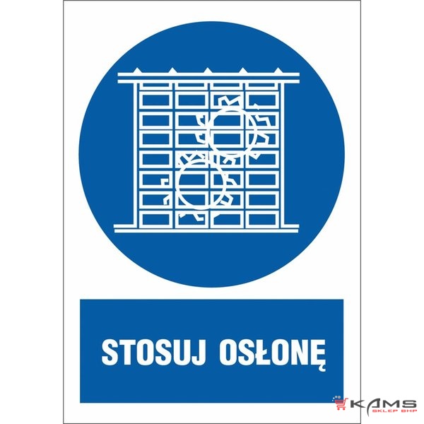 ZZ-9N-1 - Znak BHP Stosuj osłonę - 220x300