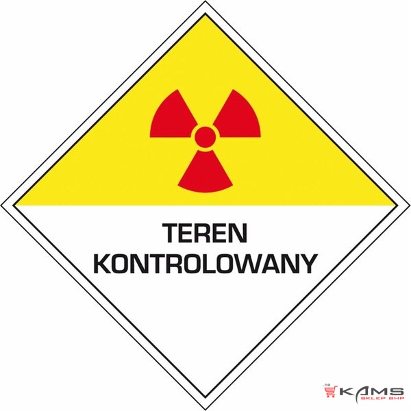 ZZ-9PO - Oznakowanie promieniowania Teren kontrolowany - 230x230