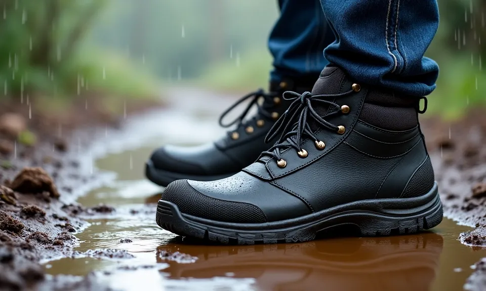 buty robocze, deszcz, błoto, wodoszczelne, antypoślizgowe, bezpieczeństwo, praca na zewnątrz, ochrona, winochłonność, trwałoś
